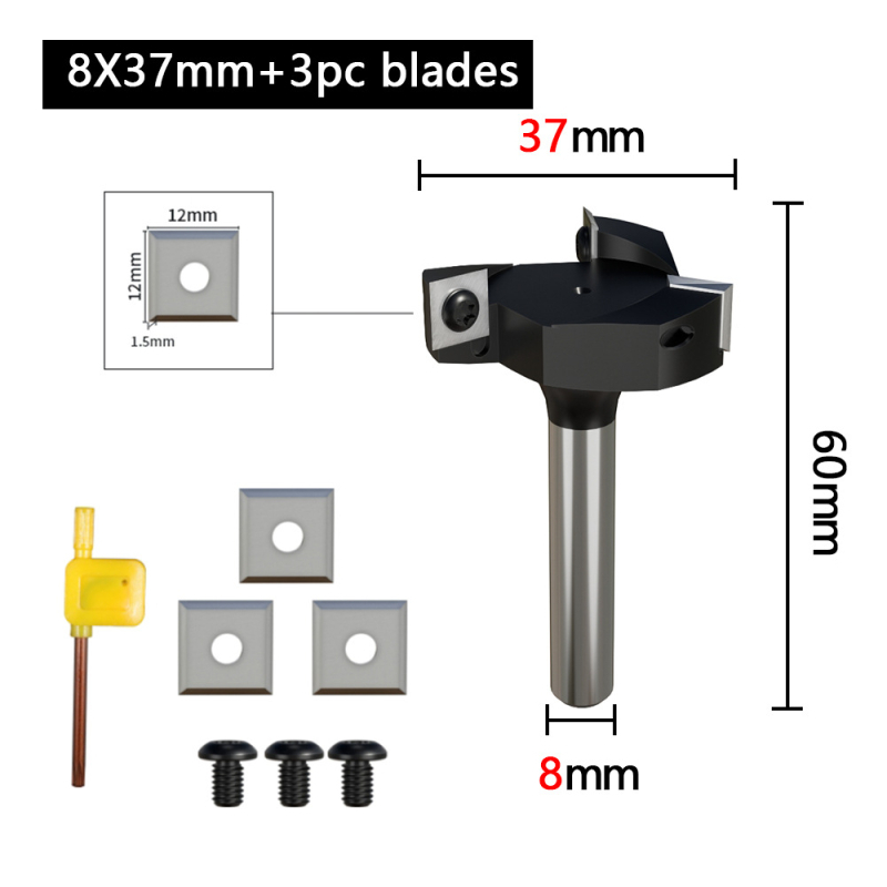 Faipari T-alakú hornyoló maró, háromélű, cementált karbidból