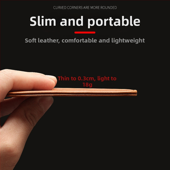 Mini kortelių laikiklis su keliomis skyrimis – PU oda, unisex, prekės ženklas Zongshu/Brown Mouse, 2024 m. pavasaris