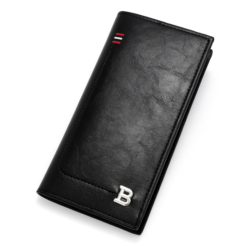 Мъжки портфейл - подаръчен комплект, многофункционален, с персонализирано лого, PVC, градски минималистичен стил, модел с букви, подплата от полиестер