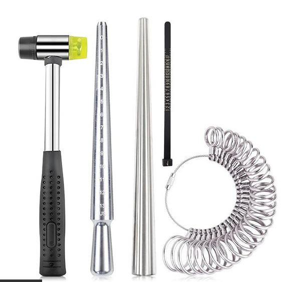 US комплект за измерване на пръстени с измервателни пръчки CNSTZBC, модел HXF3300014, тегло 410 g