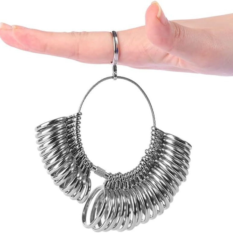 US комплект за измерване на пръстени с измервателни пръчки CNSTZBC, модел HXF3300014, тегло 410 g