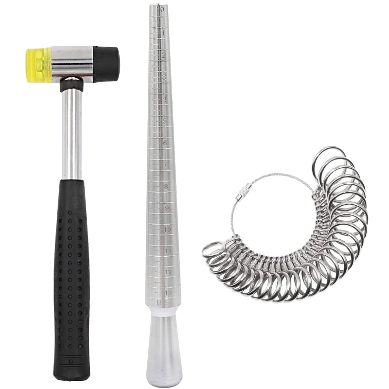 US комплект за измерване на пръстени с измервателни пръчки CNSTZBC, модел HXF3300014, тегло 410 g