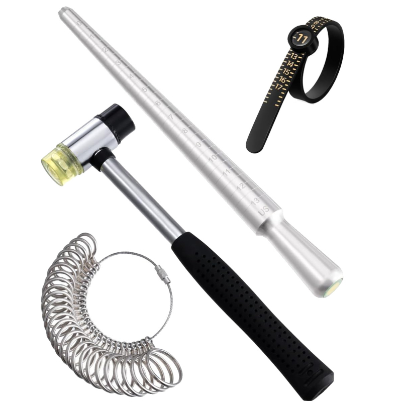 US комплект за измерване на пръстени с измервателни пръчки CNSTZBC, модел HXF3300014, тегло 410 g