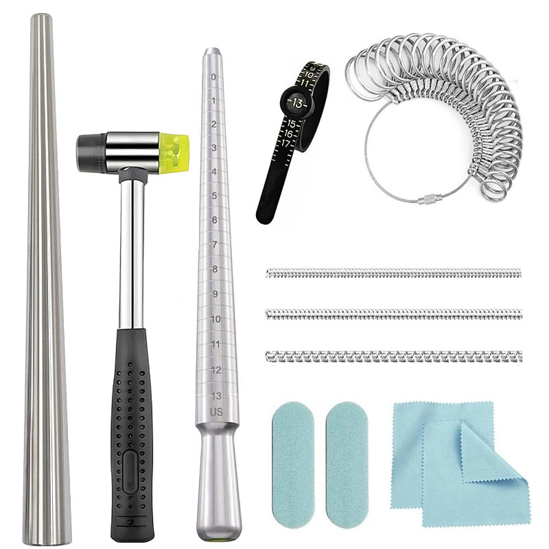 US комплект за измерване на пръстени с измервателни пръчки CNSTZBC, модел HXF3300014, тегло 410 g