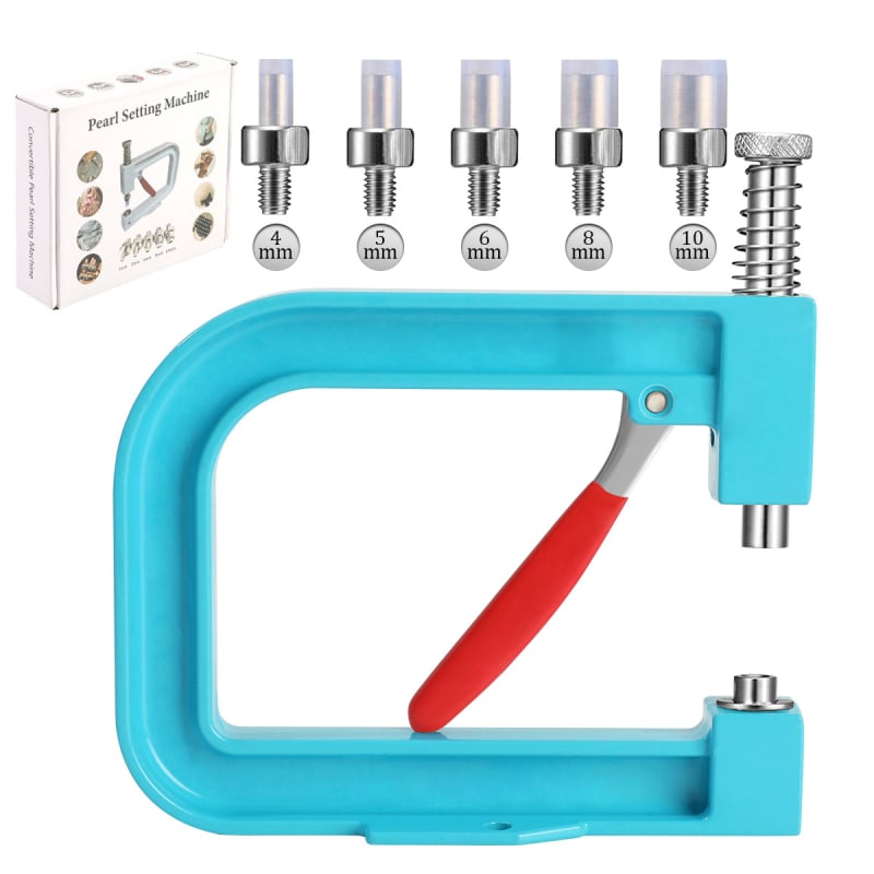 Ръчна машина за нанизване на мънини с бездупкова процедура за поставяне на изкуствени перли, четири-зъбено закрепване, марка Good Garden, 50 броя в опаковка, тегло 680 g