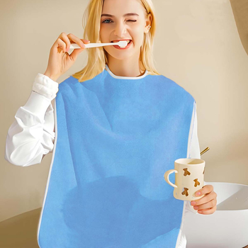 Детски лигавник за хранене, унисекс, антизамърсяващ, регулируем, полиестерен плат, едноцветен