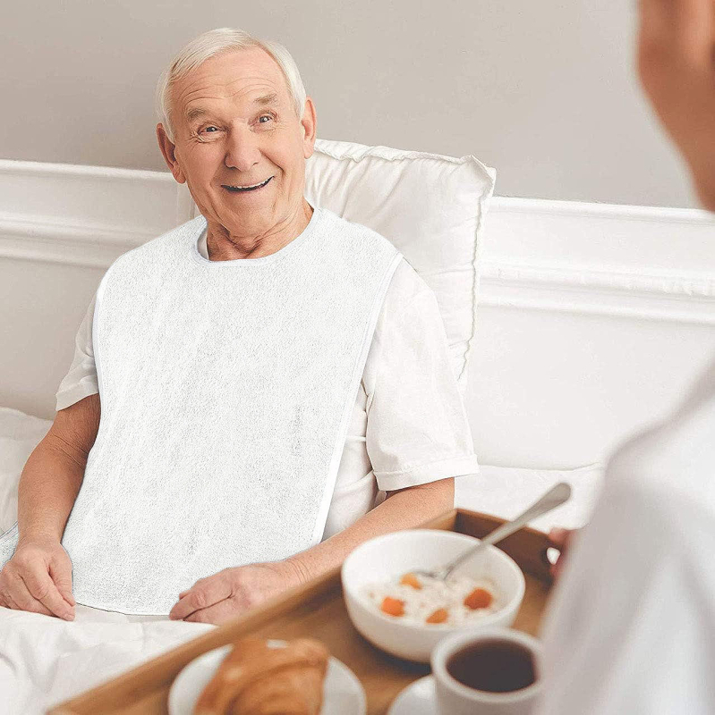 Детски лигавник за хранене, унисекс, антизамърсяващ, регулируем, полиестерен плат, едноцветен