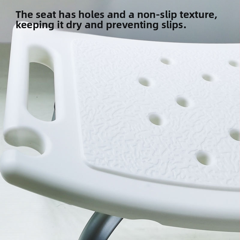 Стол за баня за възрастни, въртящ се, антихлъзгащ се, алуминиев сплав, душ стол, без сгъване