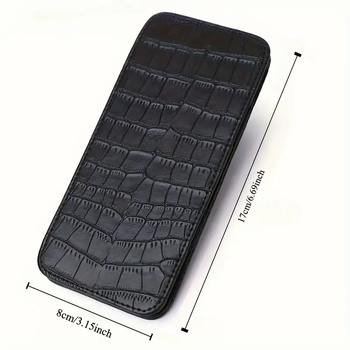 Дълъг PU портфейл за карти с plaid модел – бизнес стил, ултралек