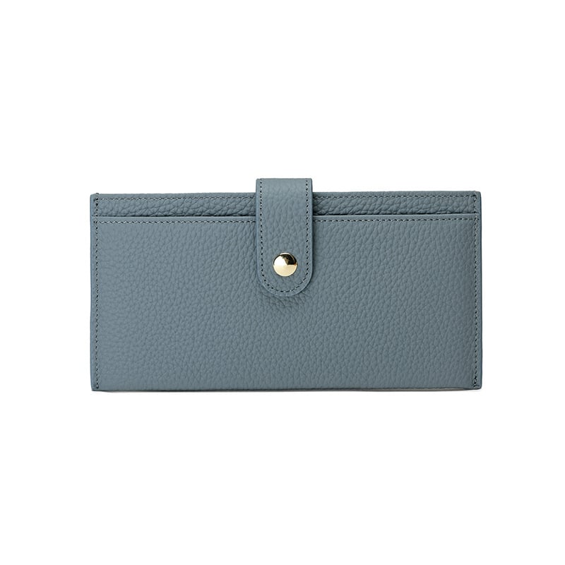 Ženski novčanik od prave kože – izuzetno tanak dugi dizajn sa 6 kartica i zasebnim džepom za kovanice; vrhunska koža, poliester podstava, proljeće 2025