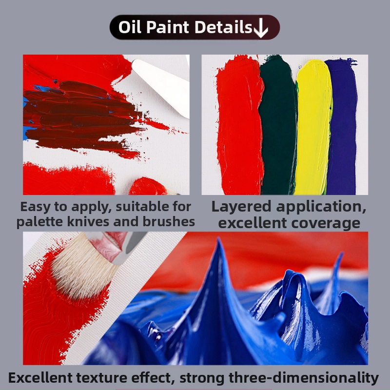 Xinbowen маслена боя в алуминиеви тръби, кутия с 24 цвята за рисуване