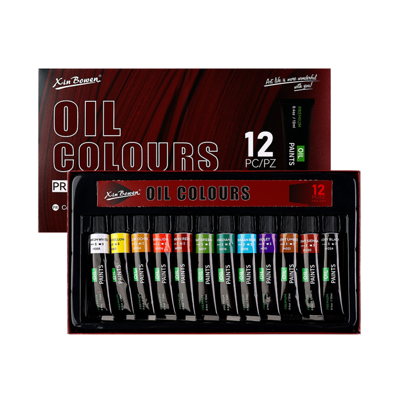 Xinbowen uljna boja u aluminijskim cijevima, kutija sa 24 boje za slikanje