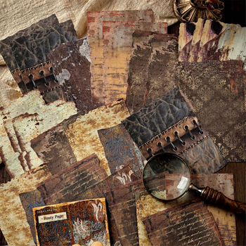 Materijal za kolage za dnevnik, retro stil, Drehop/Mengxi, 30 listova (6 uzoraka), 40 g, izdanje 2025-03-17