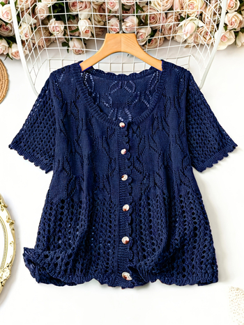 Γυναικείος πλεκτός καρντάγκαν Mulberry Silk, γραμμής Α, μικρή γιακά τύπου turtleneck, βραχίονες πριγκίπισσας, Mercerized φινίρισμα