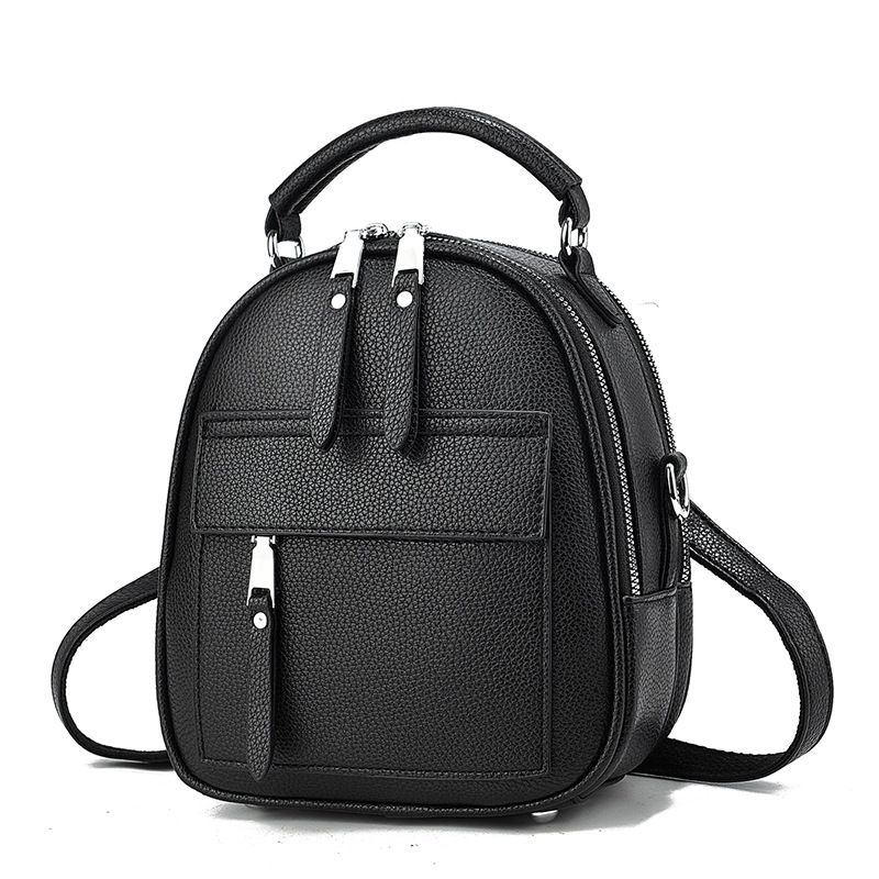 Unisex PU taška cez rameno a batoh, konvertibilný dizajn, zips, vnútorná kapsa na ID, dvojité popruhy, polyesterová podšívka