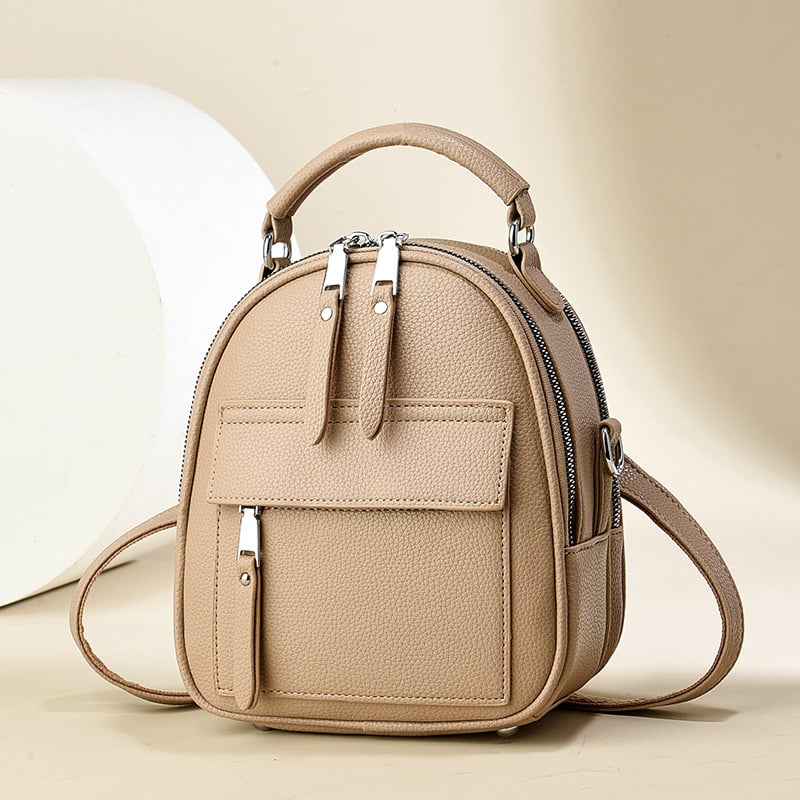 Unisex PU taška cez rameno a batoh, konvertibilný dizajn, zips, vnútorná kapsa na ID, dvojité popruhy, polyesterová podšívka