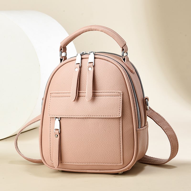 Unisex PU taška cez rameno a batoh, konvertibilný dizajn, zips, vnútorná kapsa na ID, dvojité popruhy, polyesterová podšívka