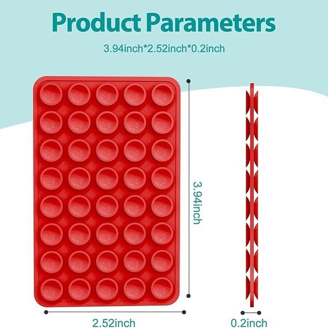 Силиконов подвижен държач за телефон с двустранна вакуумна чашка, комплект 40 броя
