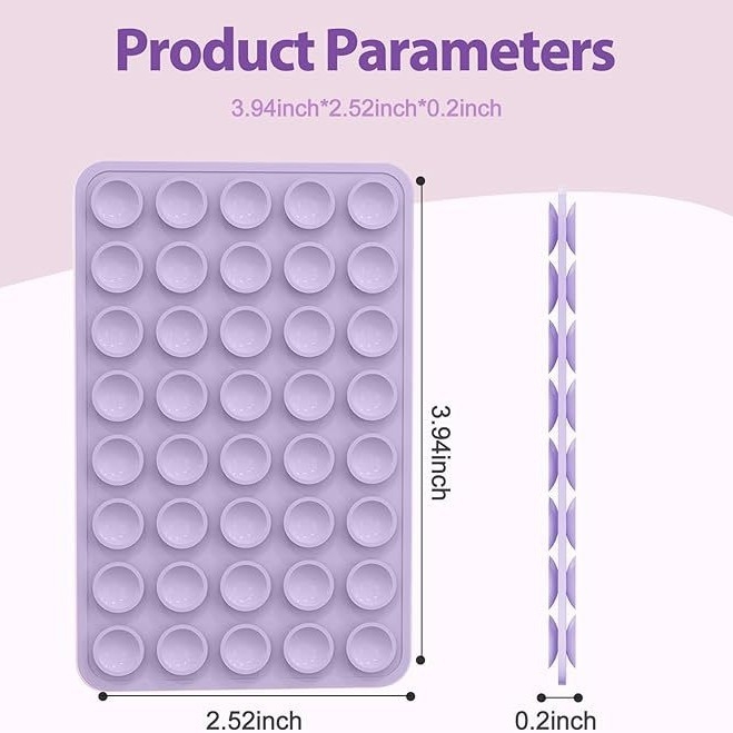 Силиконов подвижен държач за телефон с двустранна вакуумна чашка, комплект 40 броя