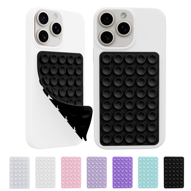 Силиконов подвижен държач за телефон с двустранна вакуумна чашка, комплект 40 броя