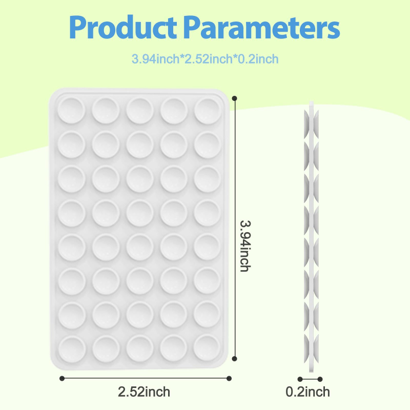 Силиконов подвижен държач за телефон с двустранна вакуумна чашка, комплект 40 броя