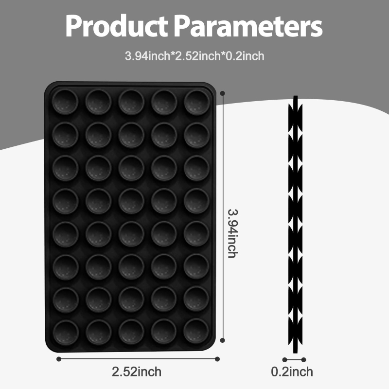 Силиконов подвижен държач за телефон с двустранна вакуумна чашка, комплект 40 броя