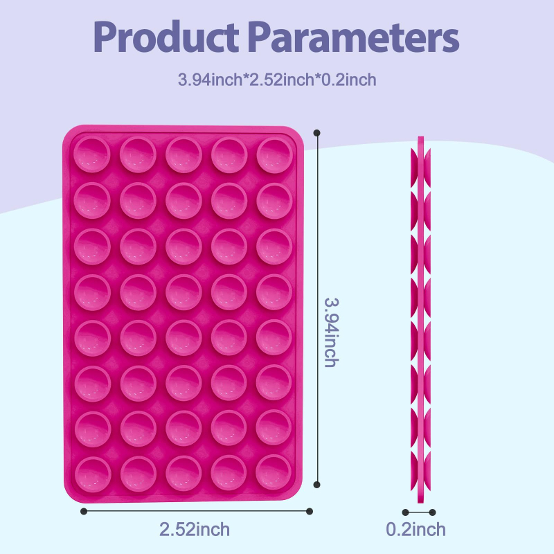 Силиконов подвижен държач за телефон с двустранна вакуумна чашка, комплект 40 броя