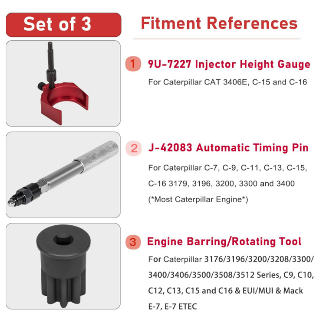 Brilliance J-38587-A Инжекторен инструментален маншет за Caterpillar 3406E, C15 и C16 — метален