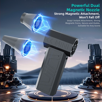 Χειροκίνητος ασύρματος φορητός ανεμιστήρας με λειτουργία εξαγωγής σκόνης • μεταλλικά πτερύγια, μοτέρ με βούρτσες, ενσωματωμένη μπαταρία 2000–4000 mAh, τροφοδοσία USB, θόρυβος κάτω από 36 dB