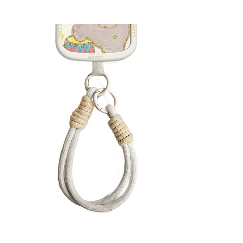 Ланярд за мобилен телефон с найлонов плетен шнур, марка Wooani, творчески стил, декоративна висулка