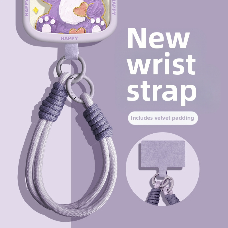 Ланярд за мобилен телефон с найлонов плетен шнур, марка Wooani, творчески стил, декоративна висулка