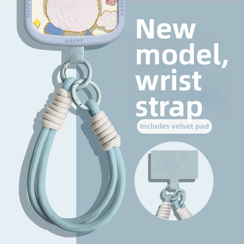 Ланярд за мобилен телефон с найлонов плетен шнур, марка Wooani, творчески стил, декоративна висулка