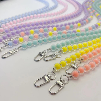 Αλυσίδα κινητού με χάντρες, χειροποίητες χάντρες, ακρυλικό υλικό, Guangman jewelry, κυκλοφορία χειμώνα 2024