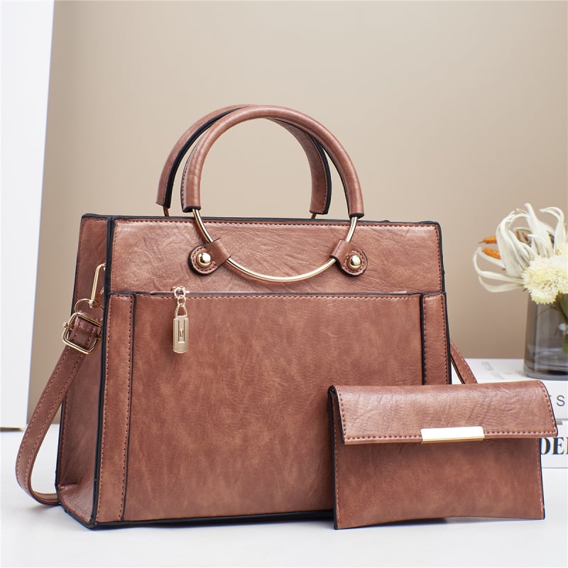 PU crossbody taška pre ženy – bucket štýl, horizontálne štvorcový tvar, zapínanie na zips, podšívka z polyesteru