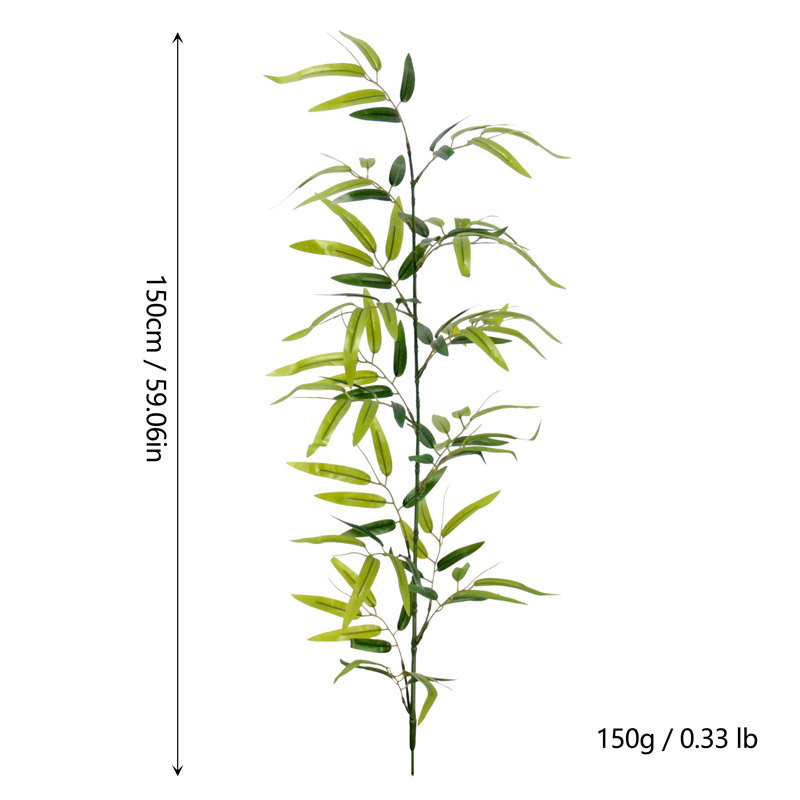 Изкуствен панел с бамбукови листа за прегради и градински декор – пластмасов, мек PVC; ситопечат; листа от бамбук