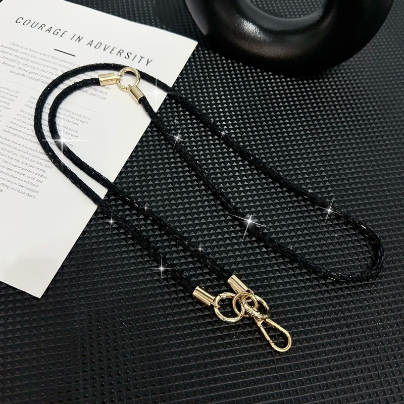 Kristalni dugi lanac za telefon — 3-u-1 crossbody, ručno izrađeno, s čeličnom žicom i metalnom kopčom