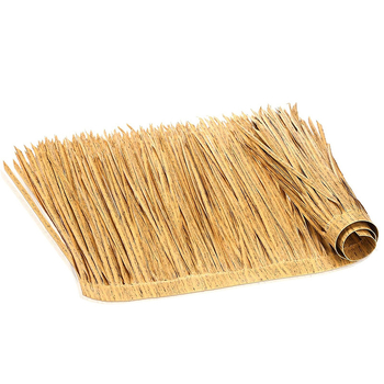 Minkštos PVC šiaudų stogo plokštė lauko Havaju vakarėlių dekoracijai, pritaikoma, karštu liejimu vienoje dalyje formuojama, pakuojama į skaidrią PP pakuotę