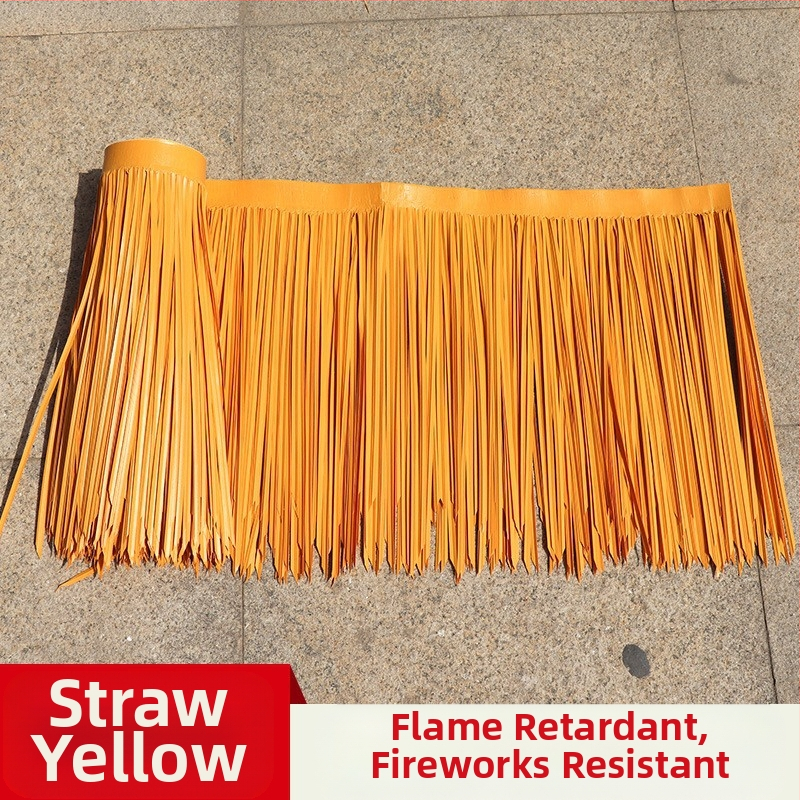 Minkštos PVC šiaudų stogo plokštė lauko Havaju vakarėlių dekoracijai, pritaikoma, karštu liejimu vienoje dalyje formuojama, pakuojama į skaidrią PP pakuotę