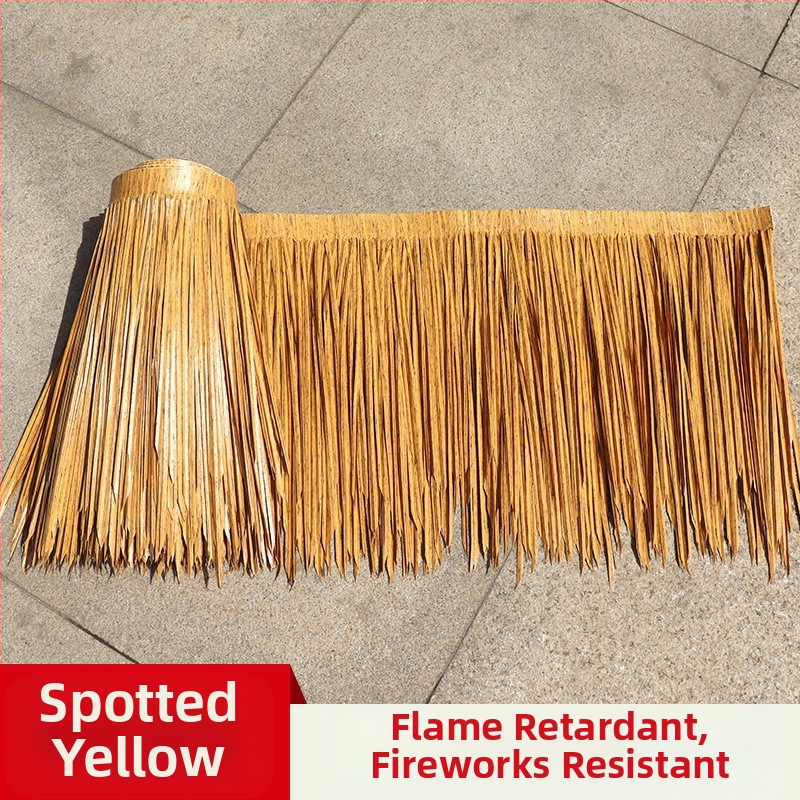 Minkštos PVC šiaudų stogo plokštė lauko Havaju vakarėlių dekoracijai, pritaikoma, karštu liejimu vienoje dalyje formuojama, pakuojama į skaidrią PP pakuotę