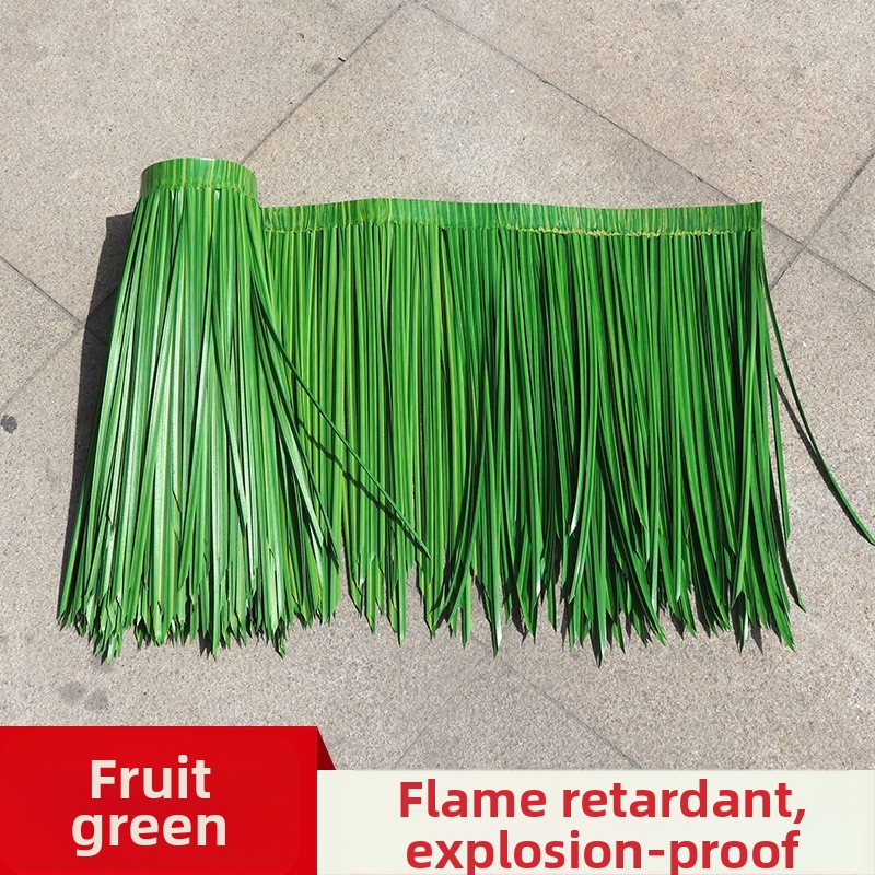 Minkštos PVC šiaudų stogo plokštė lauko Havaju vakarėlių dekoracijai, pritaikoma, karštu liejimu vienoje dalyje formuojama, pakuojama į skaidrią PP pakuotę