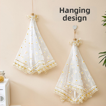 Stačiakampis sulankstomas tinklinis dangtelis maistui ir daržovėms – nuo musių, dulkių, virtuvės