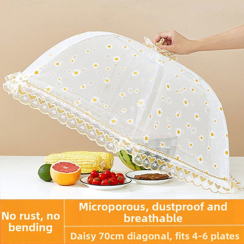 Stačiakampis sulankstomas tinklinis dangtelis maistui ir daržovėms – nuo musių, dulkių, virtuvės