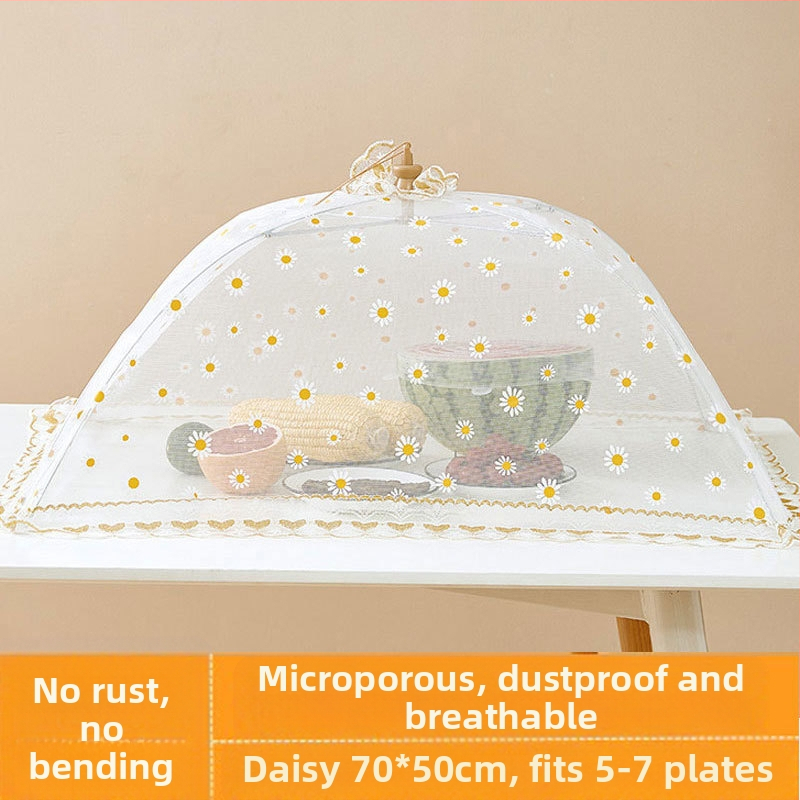 Stačiakampis sulankstomas tinklinis dangtelis maistui ir daržovėms – nuo musių, dulkių, virtuvės