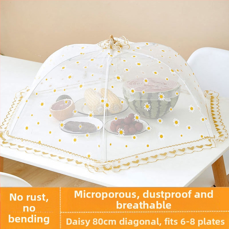 Stačiakampis sulankstomas tinklinis dangtelis maistui ir daržovėms – nuo musių, dulkių, virtuvės