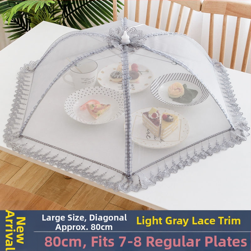 Stačiakampis sulankstomas tinklinis dangtelis maistui ir daržovėms – nuo musių, dulkių, virtuvės