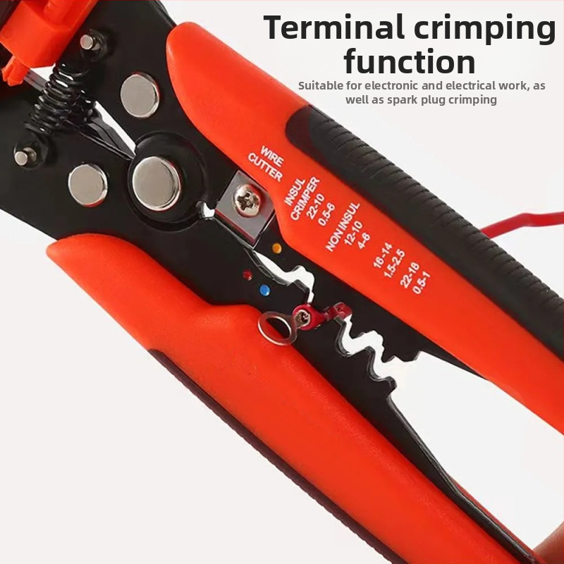 Електрически инструмент за обелване на проводници със автоматично обелване, четири зъба и три зъба калибър, плоска глава, тегло 0.362 кг, марка Shandong Sike Tools