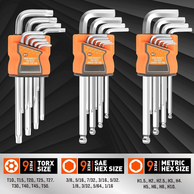 175 dalių magnetinis atsuktuvų rinkinys su plastine laikykle, Cr-V plienas, preciziniai atsuktuvai