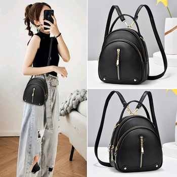 Torba za rame od PU (mali kružni dizajn; zatvaranje na zip; poliester podstava; unutarnji džep sa zipom)