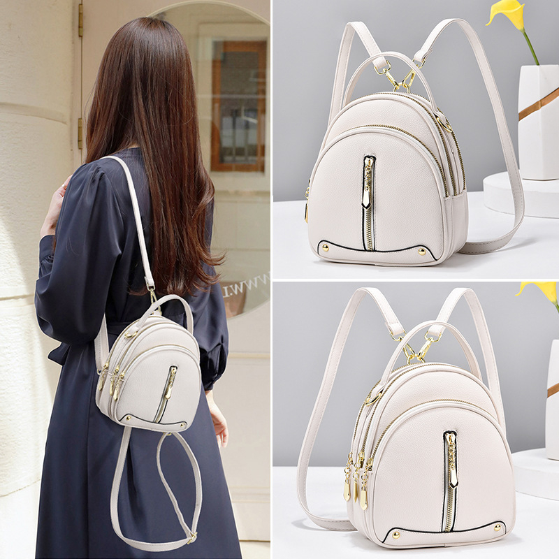 Torba za rame od PU (mali kružni dizajn; zatvaranje na zip; poliester podstava; unutarnji džep sa zipom)