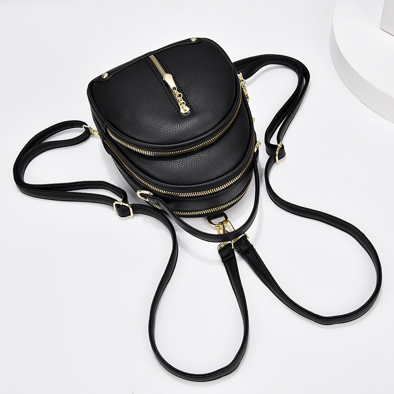 Torba za rame od PU (mali kružni dizajn; zatvaranje na zip; poliester podstava; unutarnji džep sa zipom)